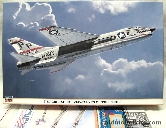 Hasegawa 1/48 Vought F-8J Crusader + Eduard PE Details + AeroMaster Decals - US Navy VFP-63 Eyes of the Fleet, 09699 plastic model kit